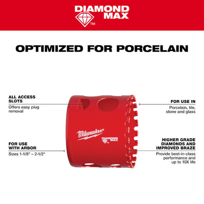 Milwaukee 49-56-5645 2 Inch Diamond Max Hole Saw