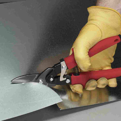 Malco 10 inch Max 2000 M2002 compound action left cut aviation snips cutting sheet metal