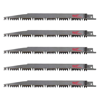 Milwaukee 48-00-1301 9 inch 5 TPI SAWZALL Pruning Blades - 5pk