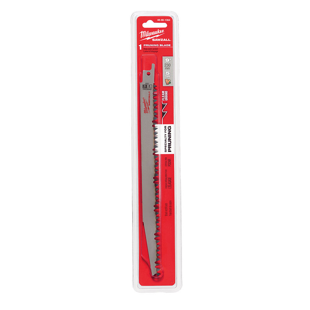 Milwaukee 48-00-1304 SAWZALL 9 inch 5 TPI Reciprocating Saw Pruning Blade