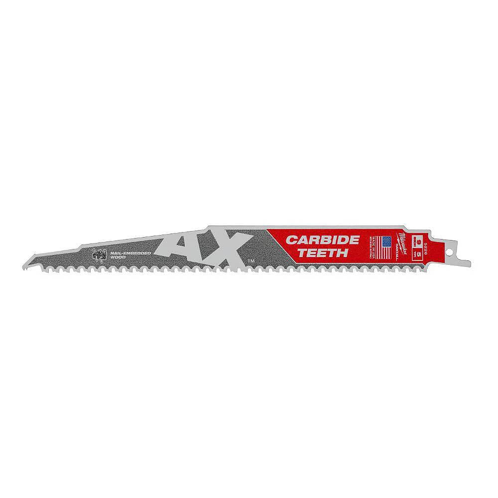 Milwaukee 48-00-5226 SAWZALL THE AX 9 inch 5 TPI Reciprocating Saw Blade with Carbide Teeth