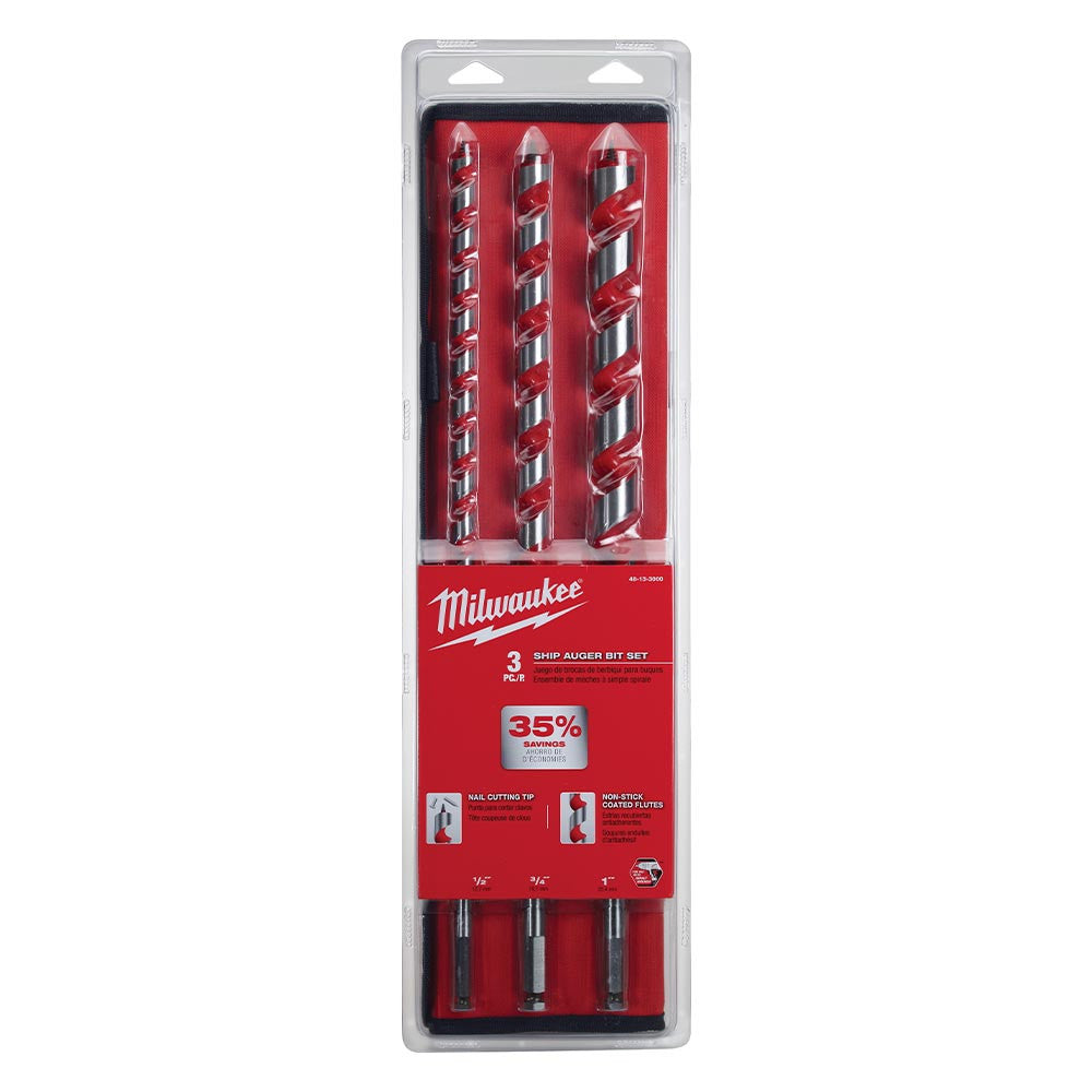 Milwaukee 48-13-3000 3pc 18 inch Ship Auger Bit Set