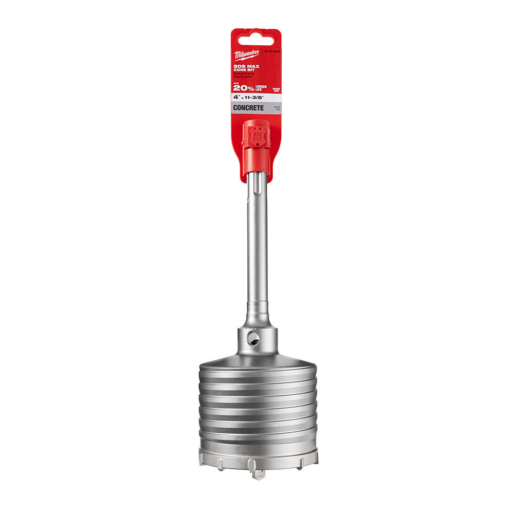 Milwaukee 48-20-5432 4-inch x 11-3/8-inch One-Piece SDS-MAX Core Bit