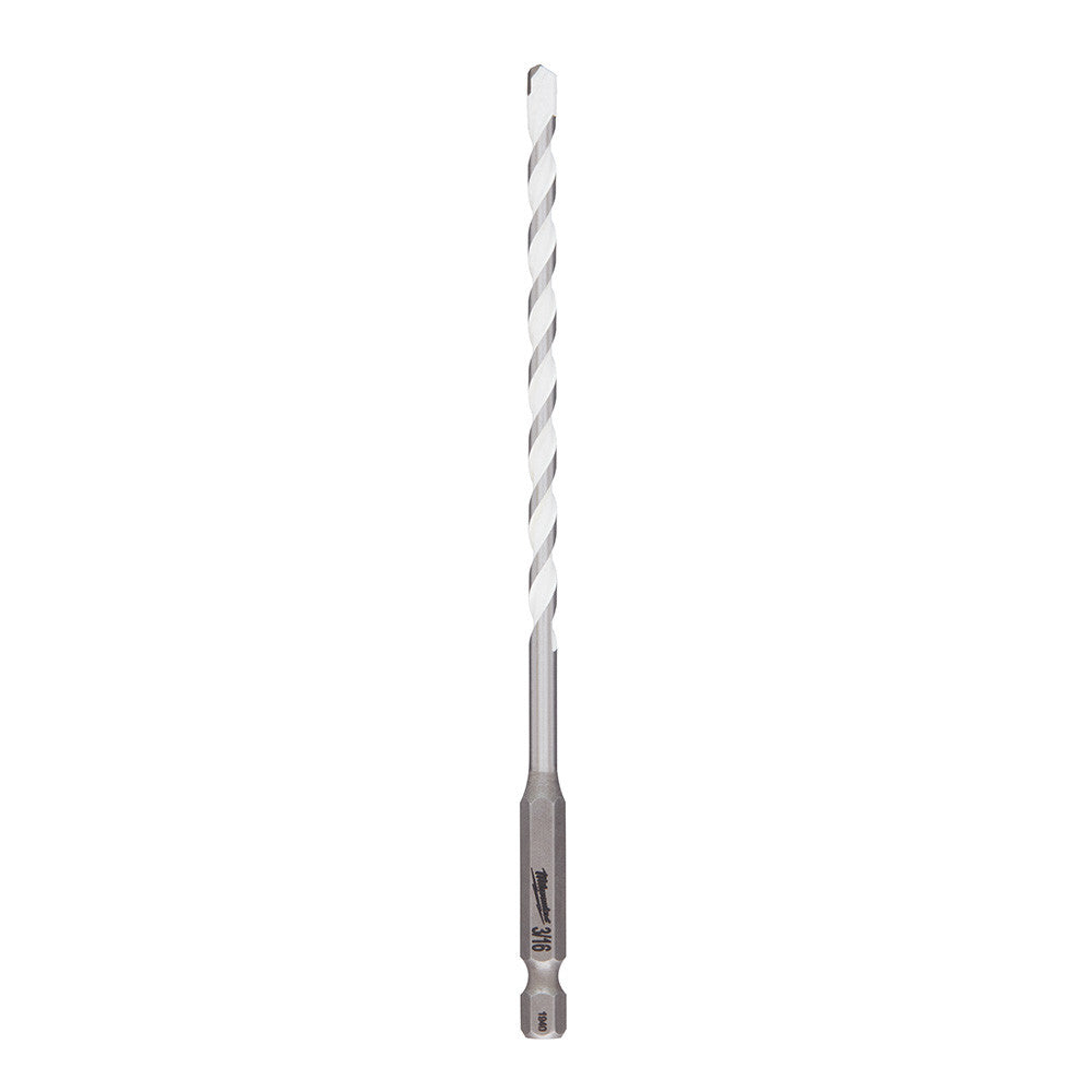 Milwaukee 48-20-8884 SHOCKWAVE 3/16 Inch x 6 Inch Carbide Multi-Material Drill Bit