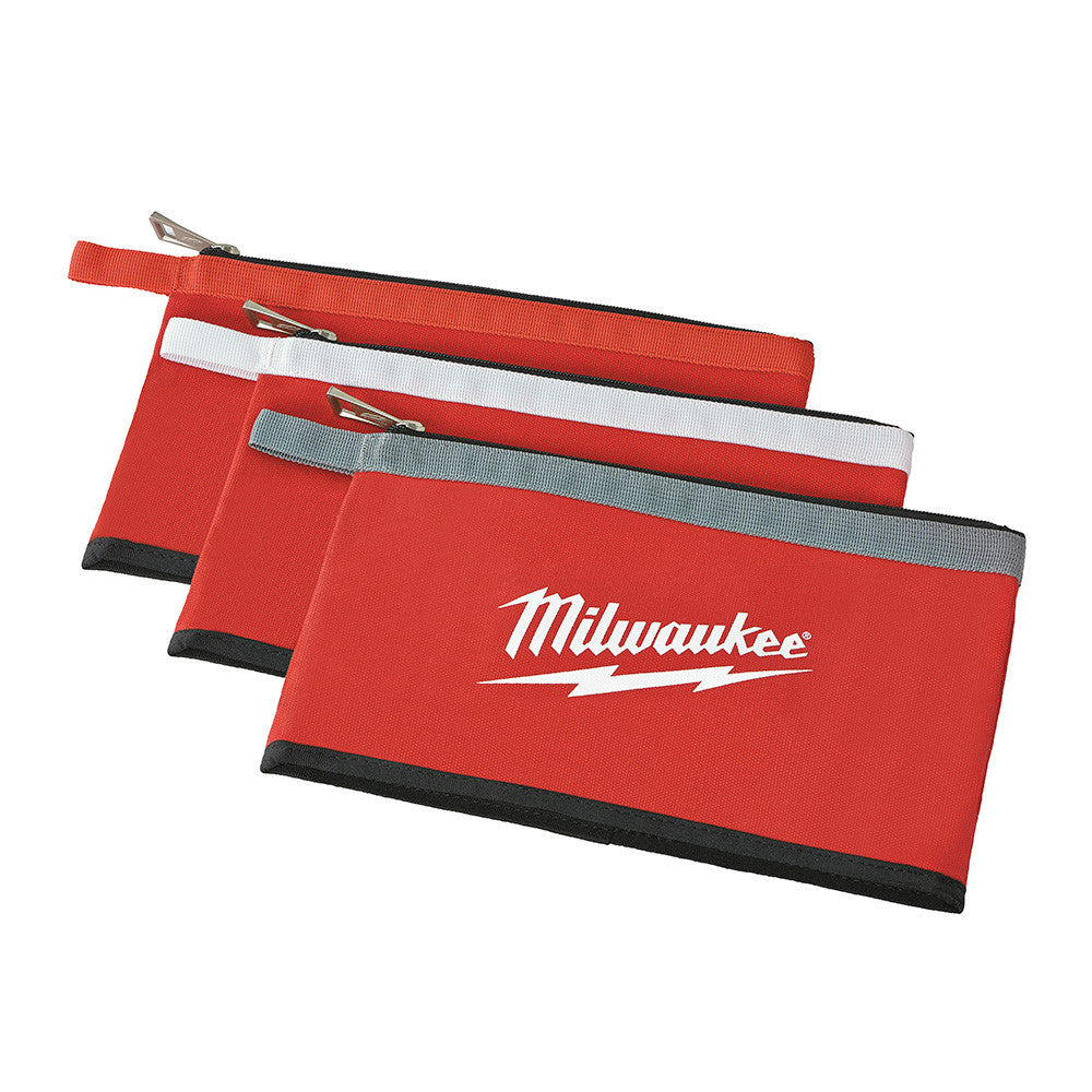 Milwaukee 48-22-8193 3 piece 12 inch Zipper Pouch Set