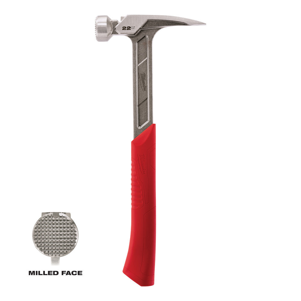 Milwaukee 48-22-9022 22oz Milled Face Framing Hammer