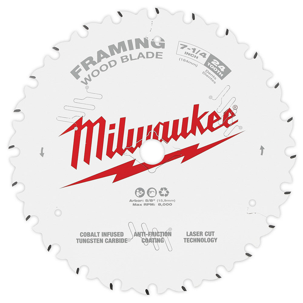 Milwaukee 48-41-0720 7-1/4 inch 24T Framing Circular Saw Blade