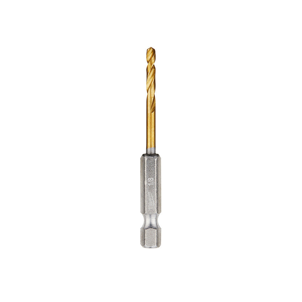 Milwaukee 48-89-4605 HOCKWAVE 1/8 inch Titanium Drill Bits with RED HELIX - 2 Pack