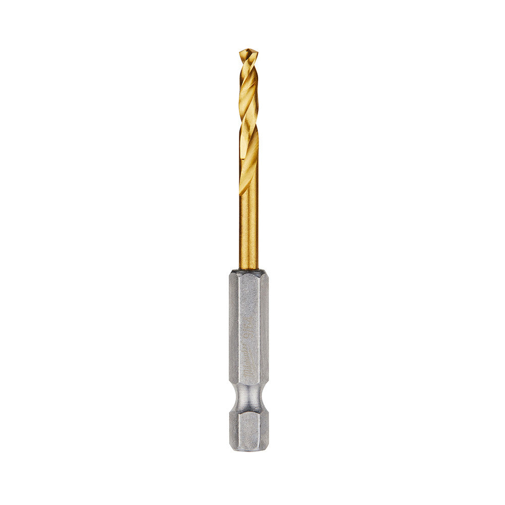 Milwaukee 48-89-4606 SHOCKWAVE 9/64 inch Titanium Drill Bits with RED HELIX - 2 Pack