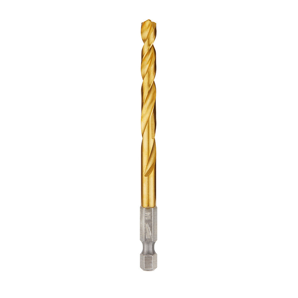 Milwaukee 48-89-4613 SHOCKWAVE 1/4 Inch Titanium Drill Bit with RED HELIX