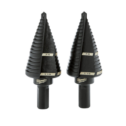 Milwaukee 48-89-9239 #9 Step Drill Bit 7/8 inch - 1-1/8 inch - 2 Steps - 2pk