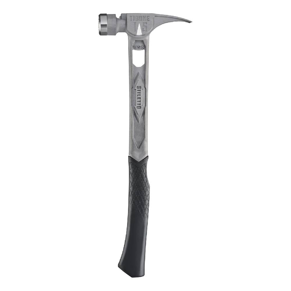 Stiletto STTIB15MC 15oz Titanium Milled Face Framing Hammer with Curved Handle