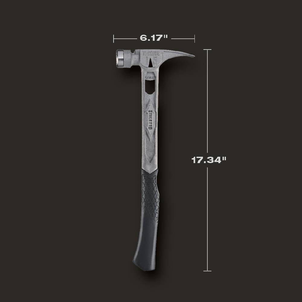 Stiletto STTIB15MC 15oz Titanium Milled Face Framing Hammer with Curved Handle