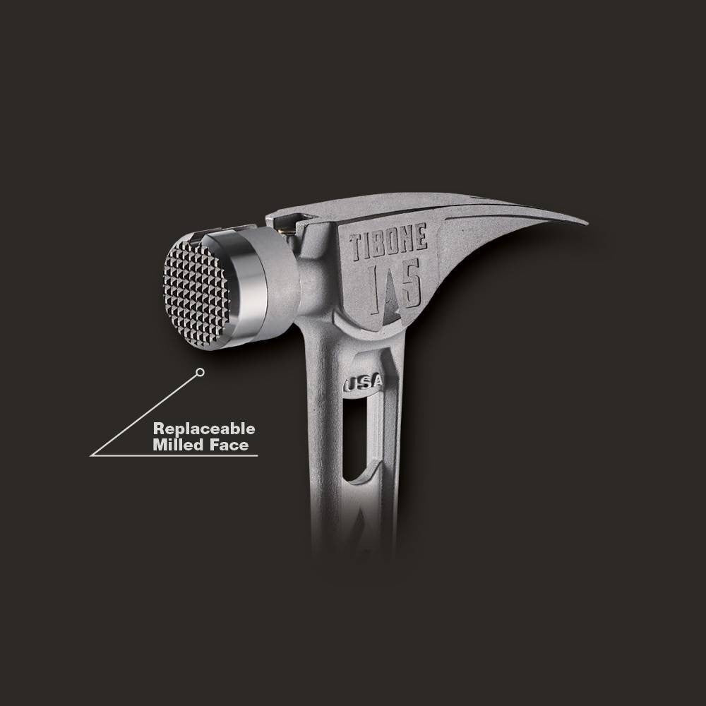Stiletto STTIB15MC 15oz Titanium Milled Face Framing Hammer with Curved Handle
