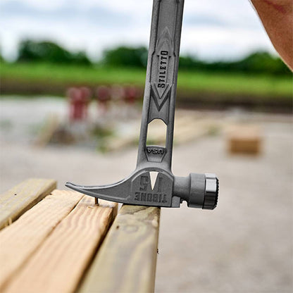 Stiletto STTIB15MC 15oz Titanium Milled Face Framing Hammer with Curved Handle