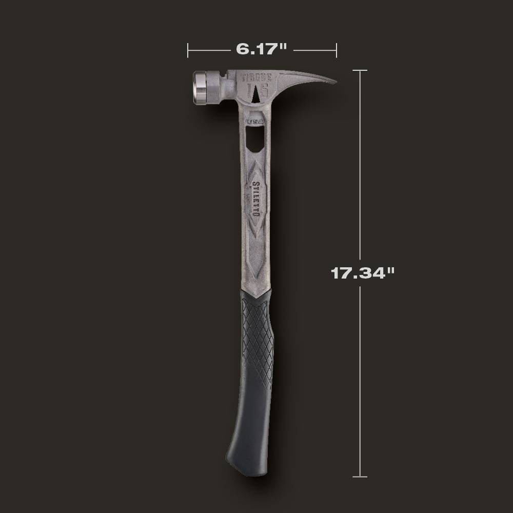 Stiletto STTIB15SC 15oz Titanium Smooth Face Framing Hammer with Curved Handle
