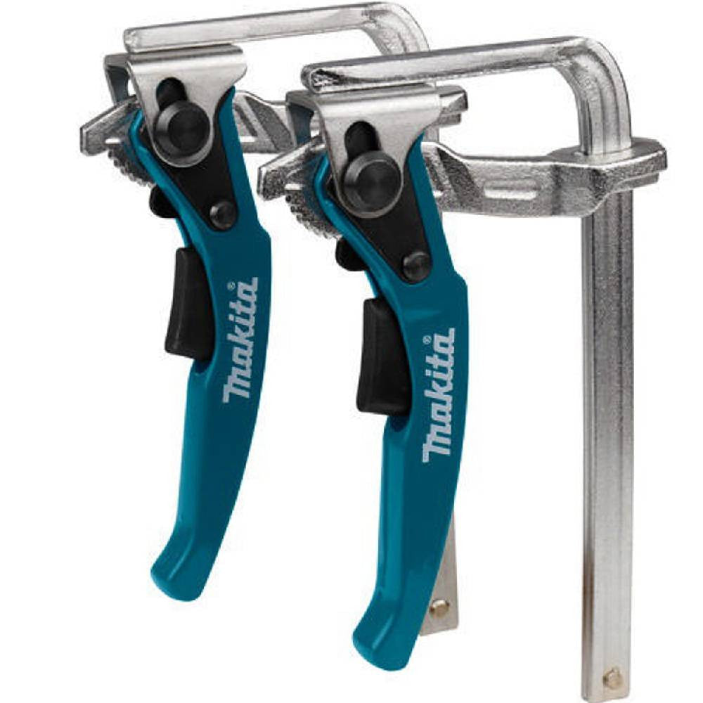 Makita 199826-6 Quick-Release Ratcheting Guide Rail Clamp Set - 2pk