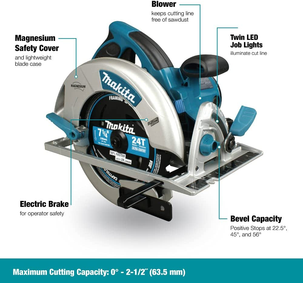 Makita 5007MGA 7-1/4 inch Magnesium Circular Saw with Brake