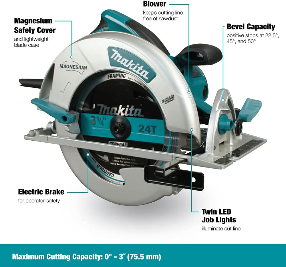 Makita 5008MGA 8-1/4 inch Magnesium Circular Saw with Brake
