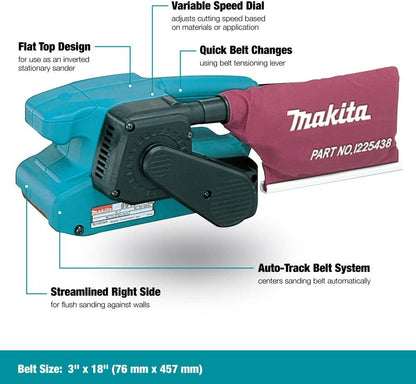 Makita 9911 Variable Speed 3 inch x 18 inch Belt Sander