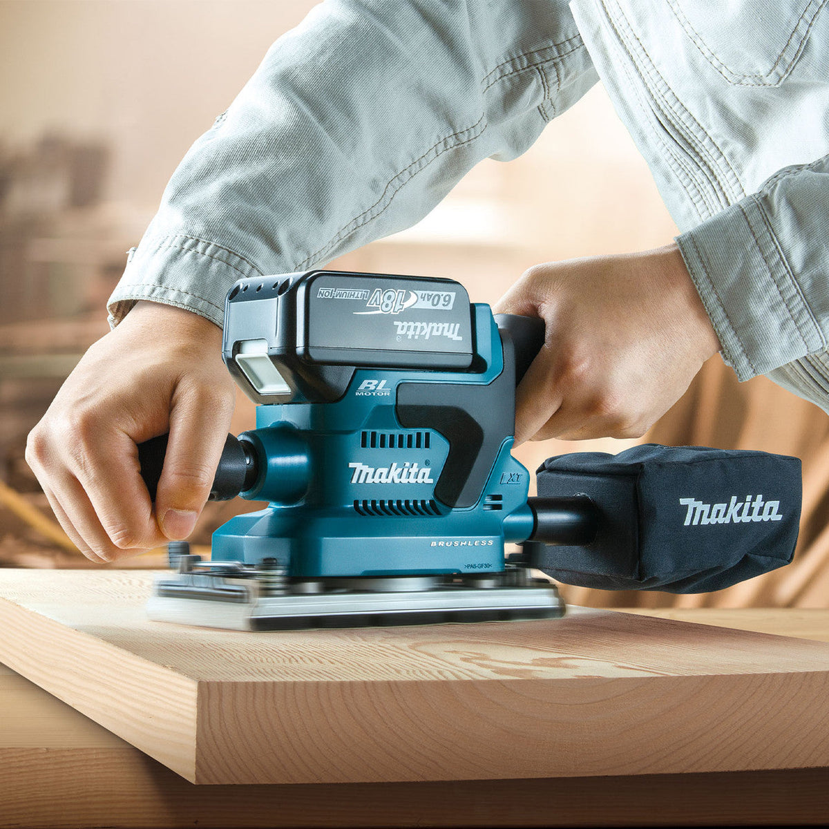 Makita DBO380Z 18V LXT Brushless 1/3 Sheet Finishing Sander (Tool Only)