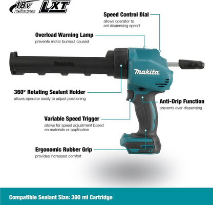 Makita DCG180Z 18V Cordless 300ml Caulking Gun (Tool Only)