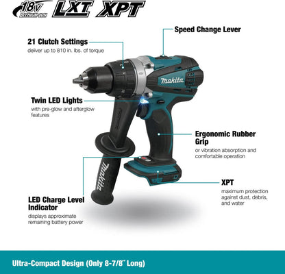Makita DHP458Z 18V LXT Cordless 1/2 inch Hammer Drill / Driver (Tool Only)