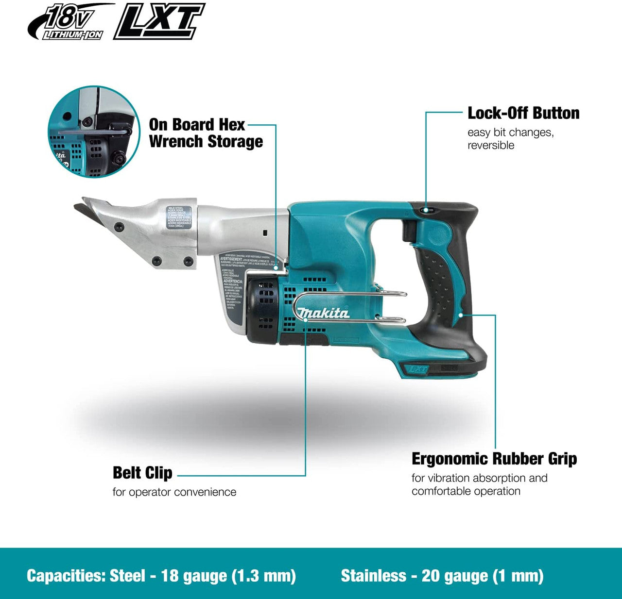 Makita DJS130Z 18V LXT Straight Metal Shear (Tool Only)