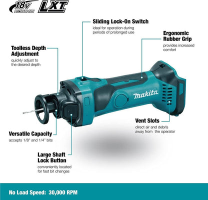 Makita DLX2089M 18V LXT 4Ah Cordless 2-Tool Drywall Combo Kit