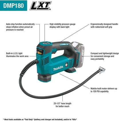 Makita DMP180Z 18V LXT Air Inflator (Tool Only)