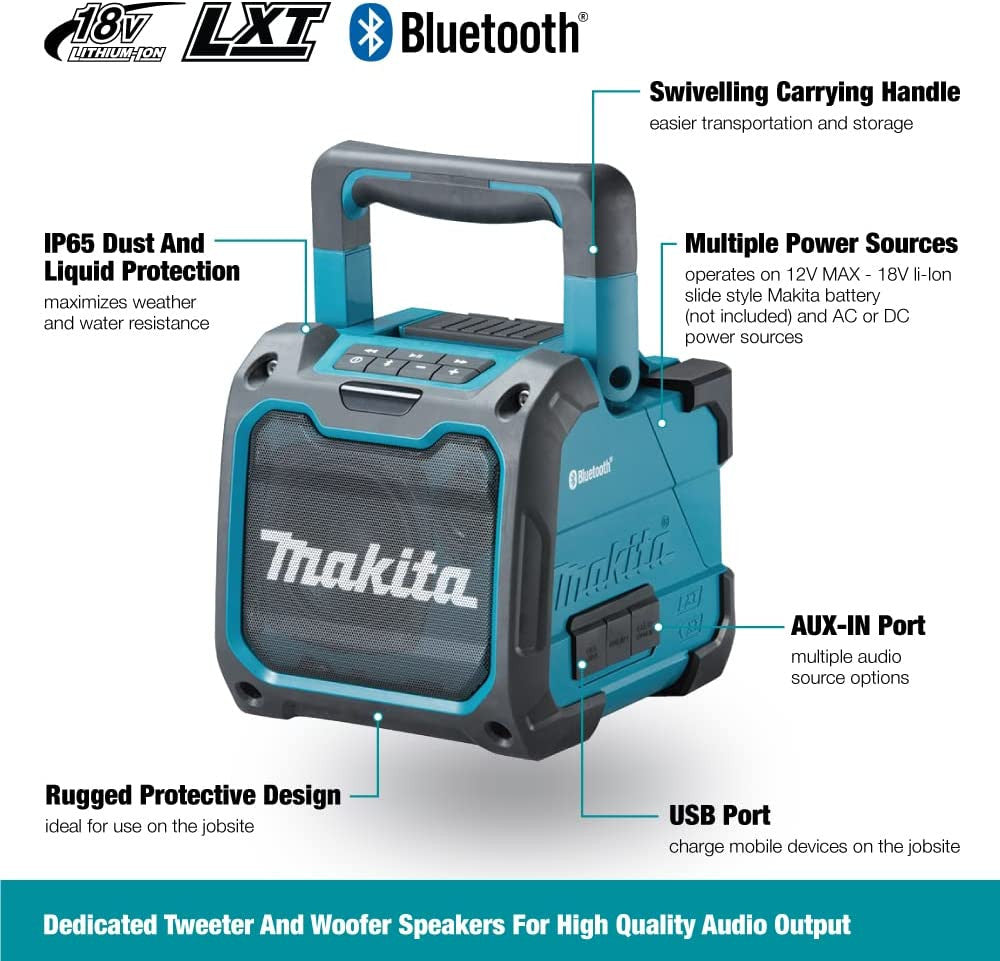 Makita DMR200C 12V MAX/18V LXT Cordless/Corded Jobsite Speaker with Bluetooth (Tool Only)