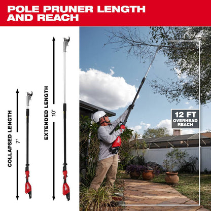 Milwaukee 3008-20 M18 FUEL Cordless Brushless Telescoping  Pole Pruning Shears (Tool Only)