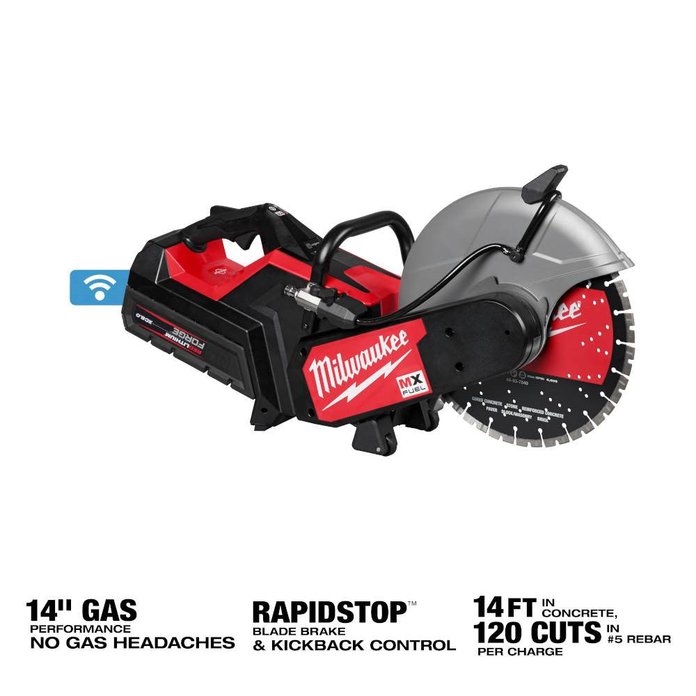 Milwaukee MXF315-2XC MX FUEL Cordless Brushless 14 Inch Cut-Off Saw with Rapid Stop Kit