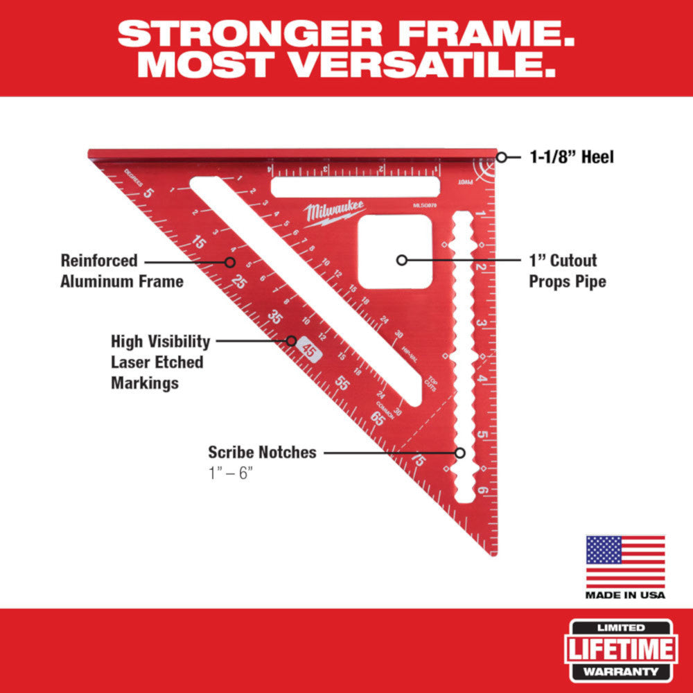 Milwaukee MLSQ070 7 Inch Rafter Square