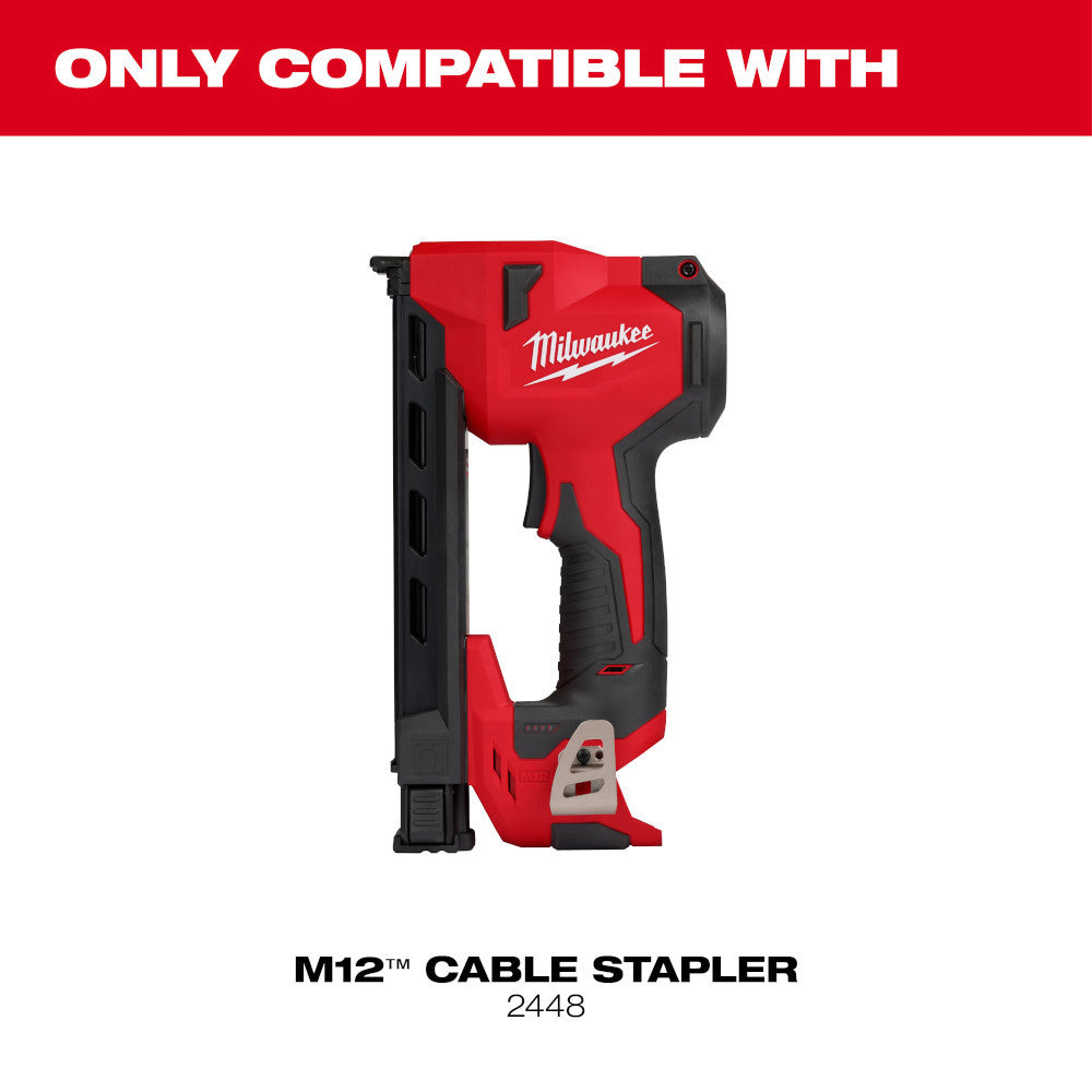 Milwaukee MNM1-600 1 inch Insulated Cable Staples compatible with 2488-20 M12 Cable Stapler