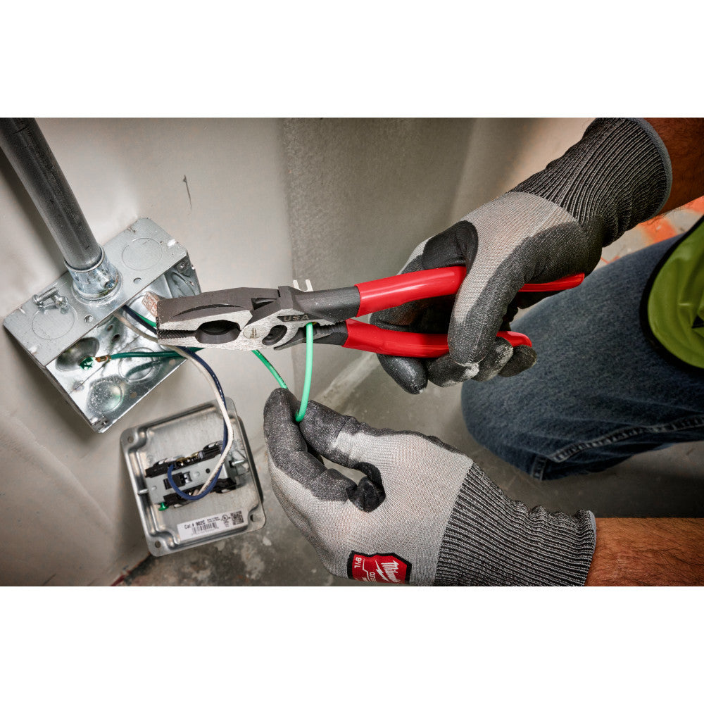 Milwaukee MT500C 9 inch Lineman's Dipped Grip Pliers with Crimper & Bolt Cutter