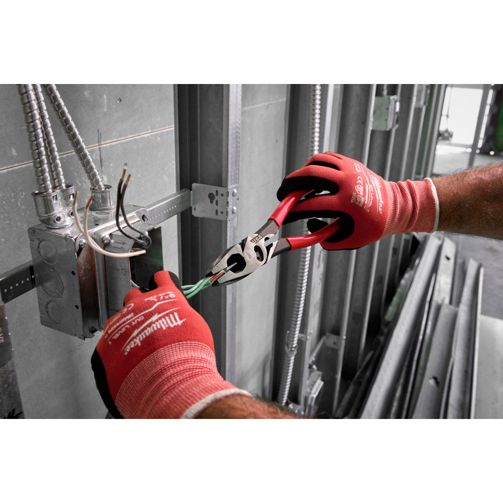 Milwaukee MT500C 9 inch Lineman's Dipped Grip Pliers with Crimper & Bolt Cutter