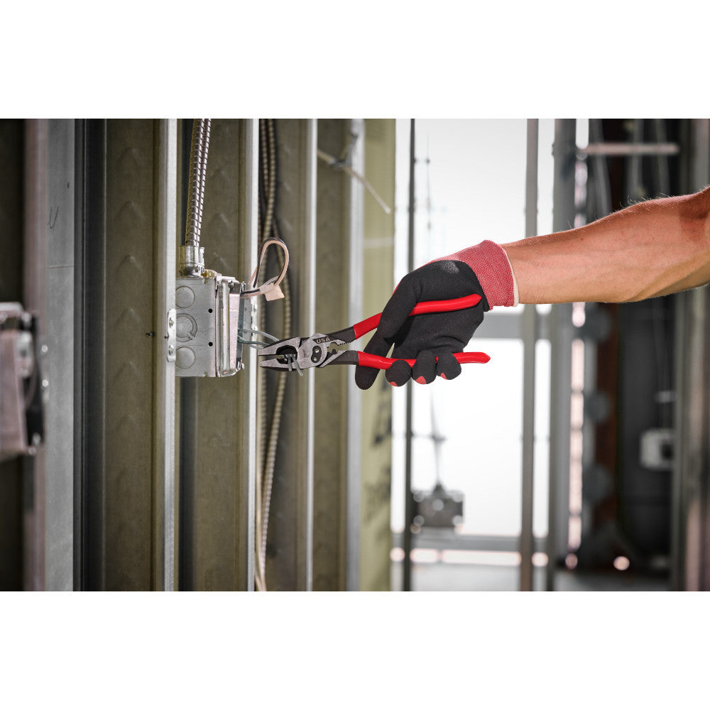 Milwaukee MT500C 9 inch Lineman's Dipped Grip Pliers with Crimper & Bolt Cutter