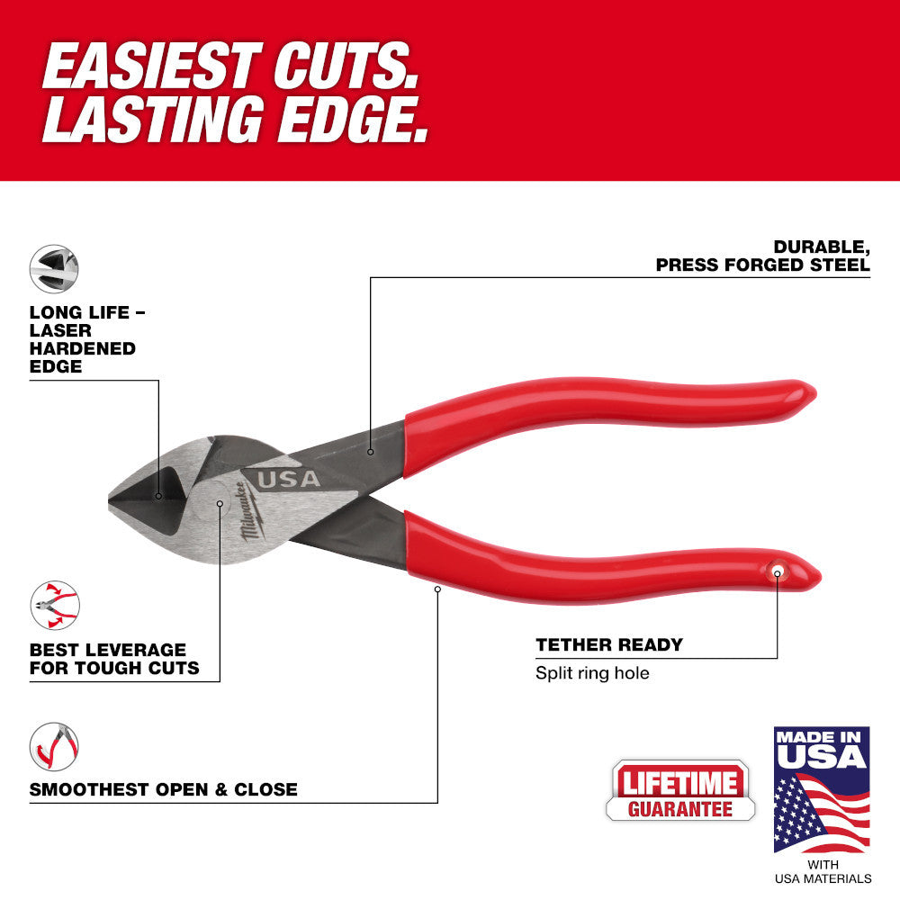 Milwaukee MT506 6 inch Diagonal Dipped Grip Cutting Pliers