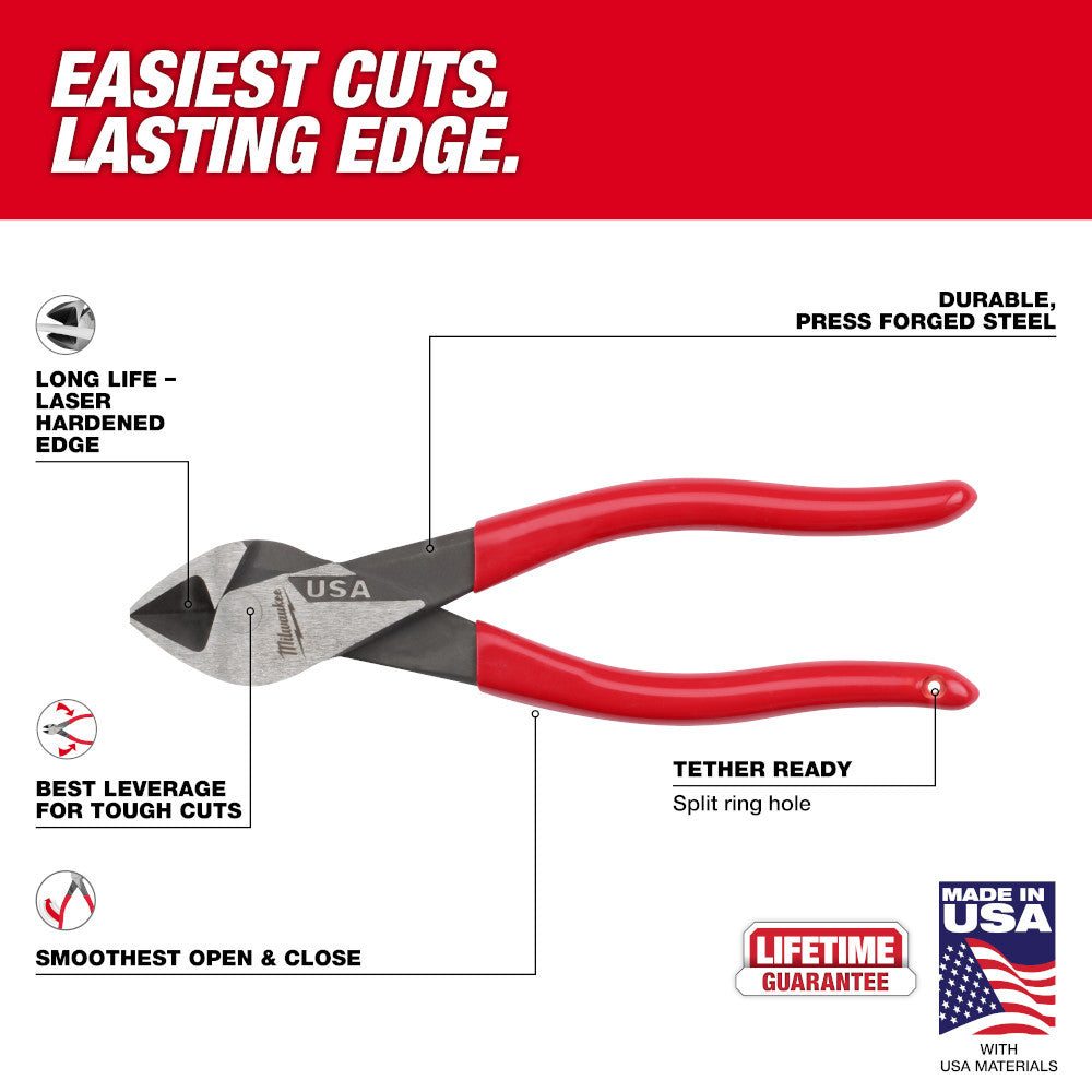Milwaukee MT507 7 inch Diagonal Dipped Grip Cutting Pliers