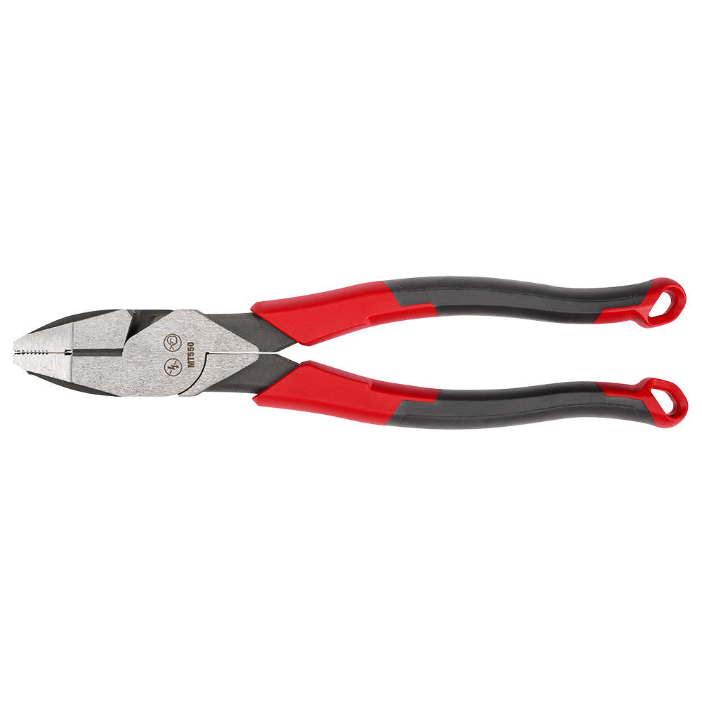 Milwaukee MT550 9 inch Lineman foots Comfort Grip Pliers