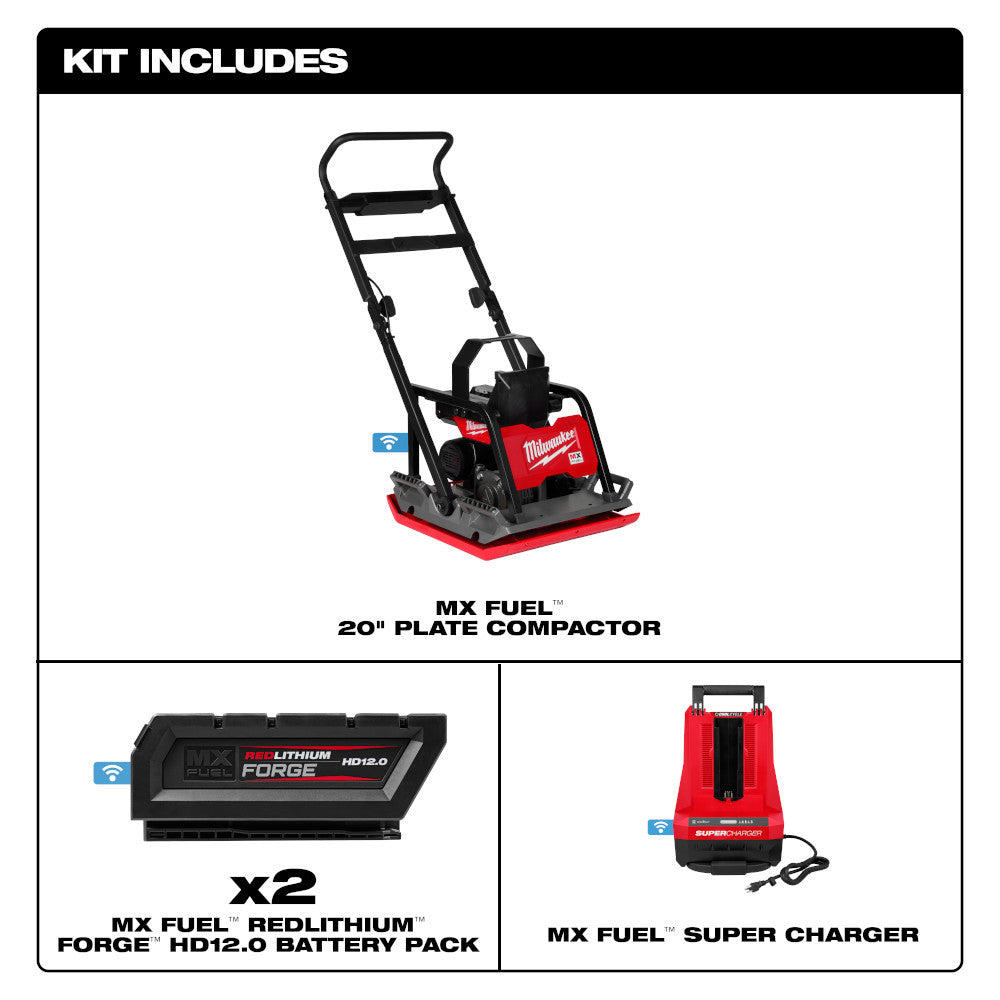 Milwaukee MXF220-2HD MX FUEL Cordless Brushless 20 Inch Plate Compactor Kit