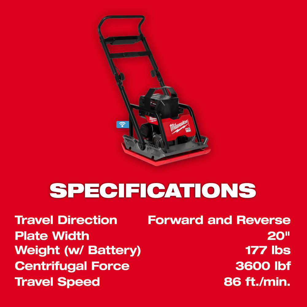Milwaukee MXF220-2HD MX FUEL Cordless Brushless 20 Inch Plate Compactor Kit