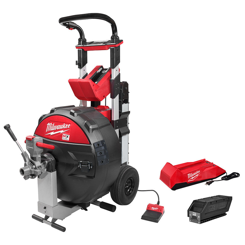 Milwaukee MXF501-1CP MX FUEL Cordless Brushless Sewer Drum Machine with POWERTREDZ Kit