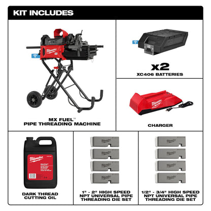 Milwaukee MXF512-2XC MX FUEL Cordless Brushless Pipe Threading Machine (Tool Only)