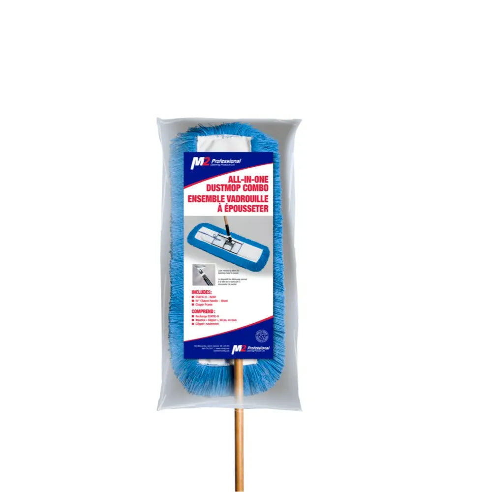 M2 36in All-In-One Dust Mop Combo with 5' Wood Handle