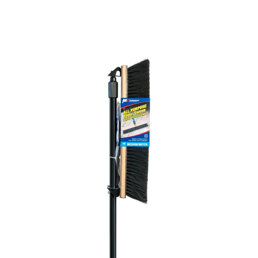 M2 24in Side-Clip Tampico Push Broom with Handle