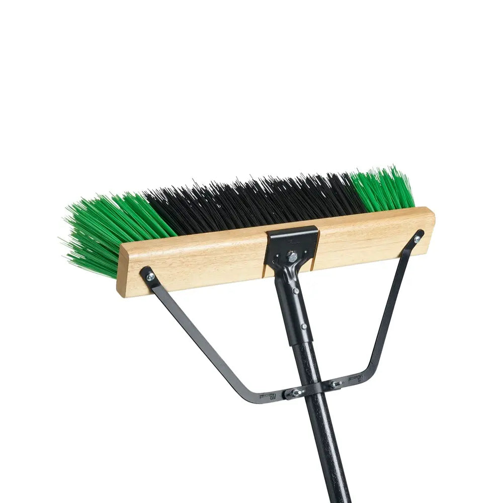 M2 24in Ryno Stiff Bristle Push Broom - Green