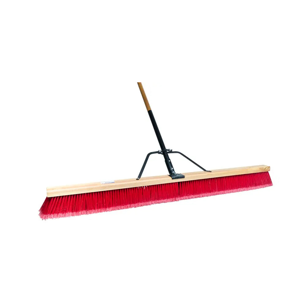 M2 36in Ryno Medium Bristle Push Broom - Red