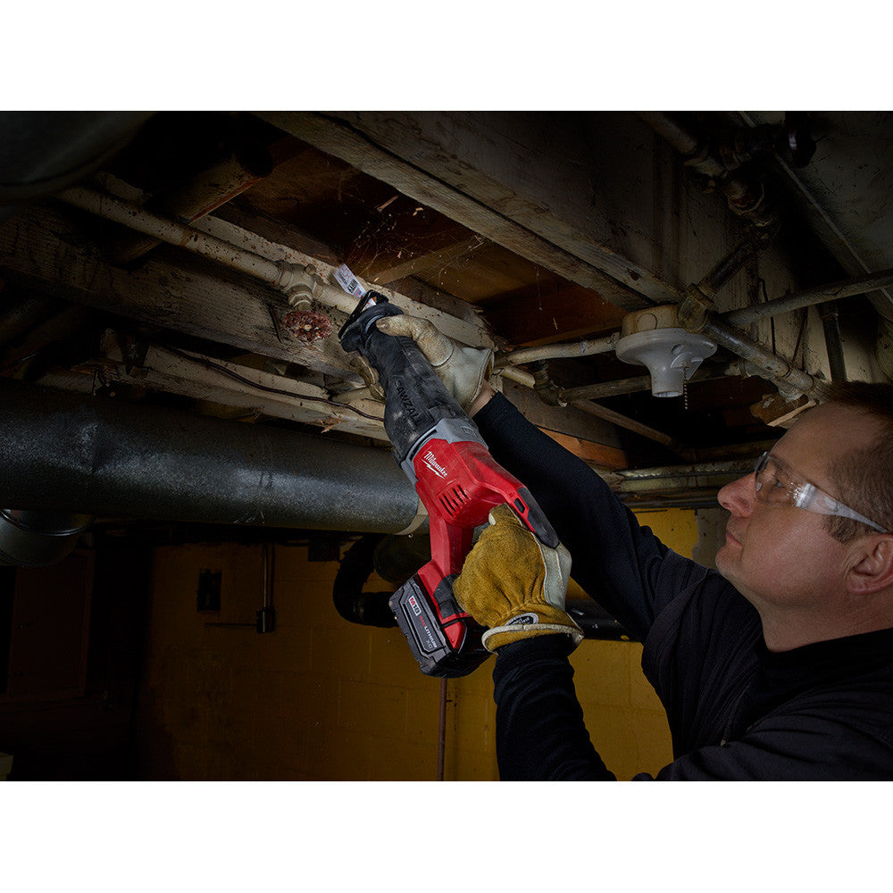 Milwaukee 2621-20 M18 SAWZALL Reciprocating Saw cutting piping (battery sold separately)